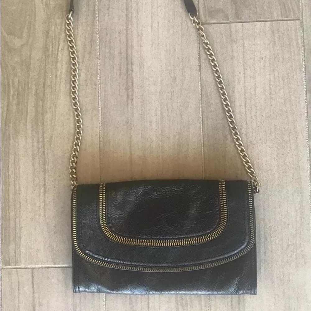 Shiny Black Leather Authentic MichaelKors Handbag